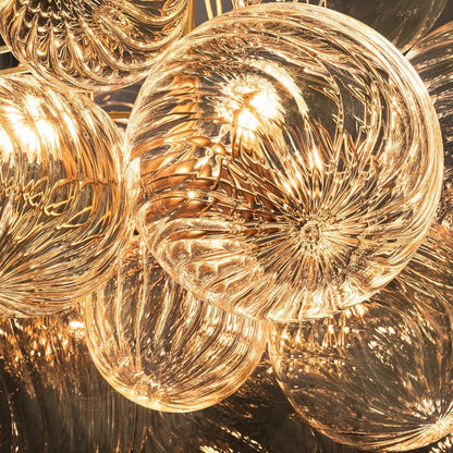 Dorian Swirled Glass Round Chandelier 33"
