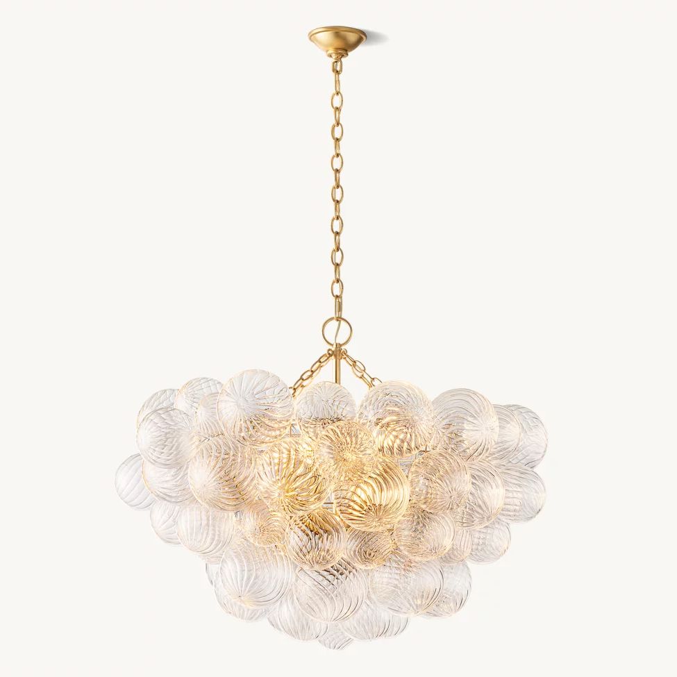 Dorian Swirled Glass Round Chandelier 33"