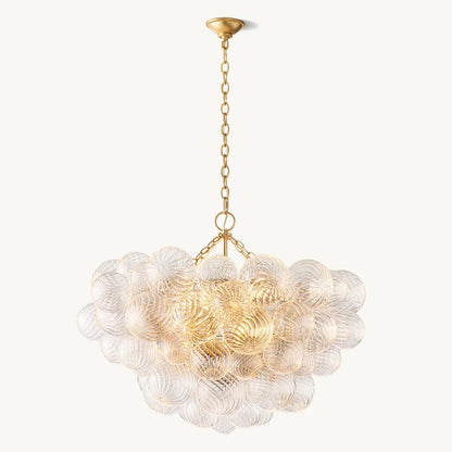 Dorian Swirled Glass Round Chandelier 33"