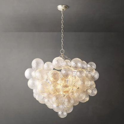 Dorian Swirled Glass Round Chandelier 33"