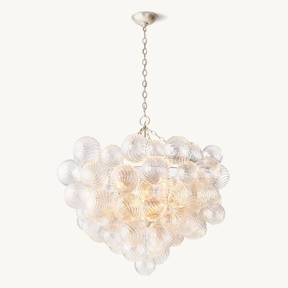 Dorian Swirled Glass Round Chandelier 33"