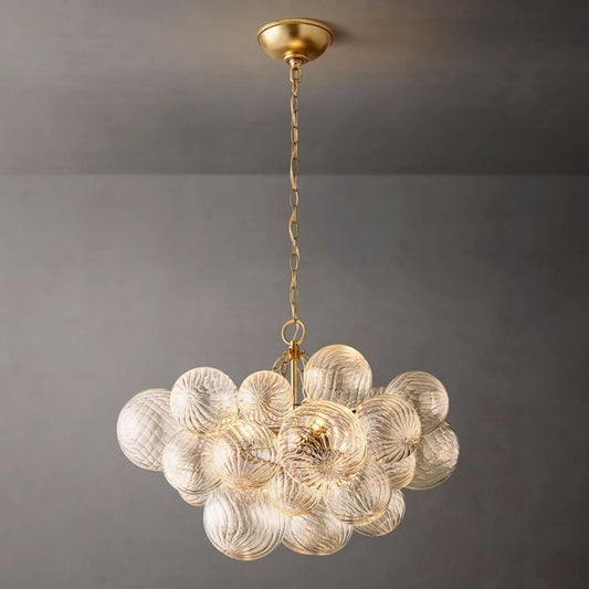 Dorian Swirled Glass Round Chandelier 24"