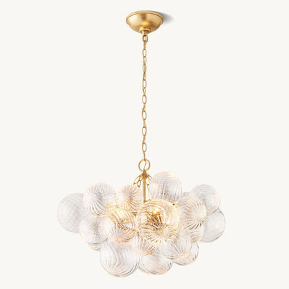 Dorian Swirled Glass Round Chandelier 24"