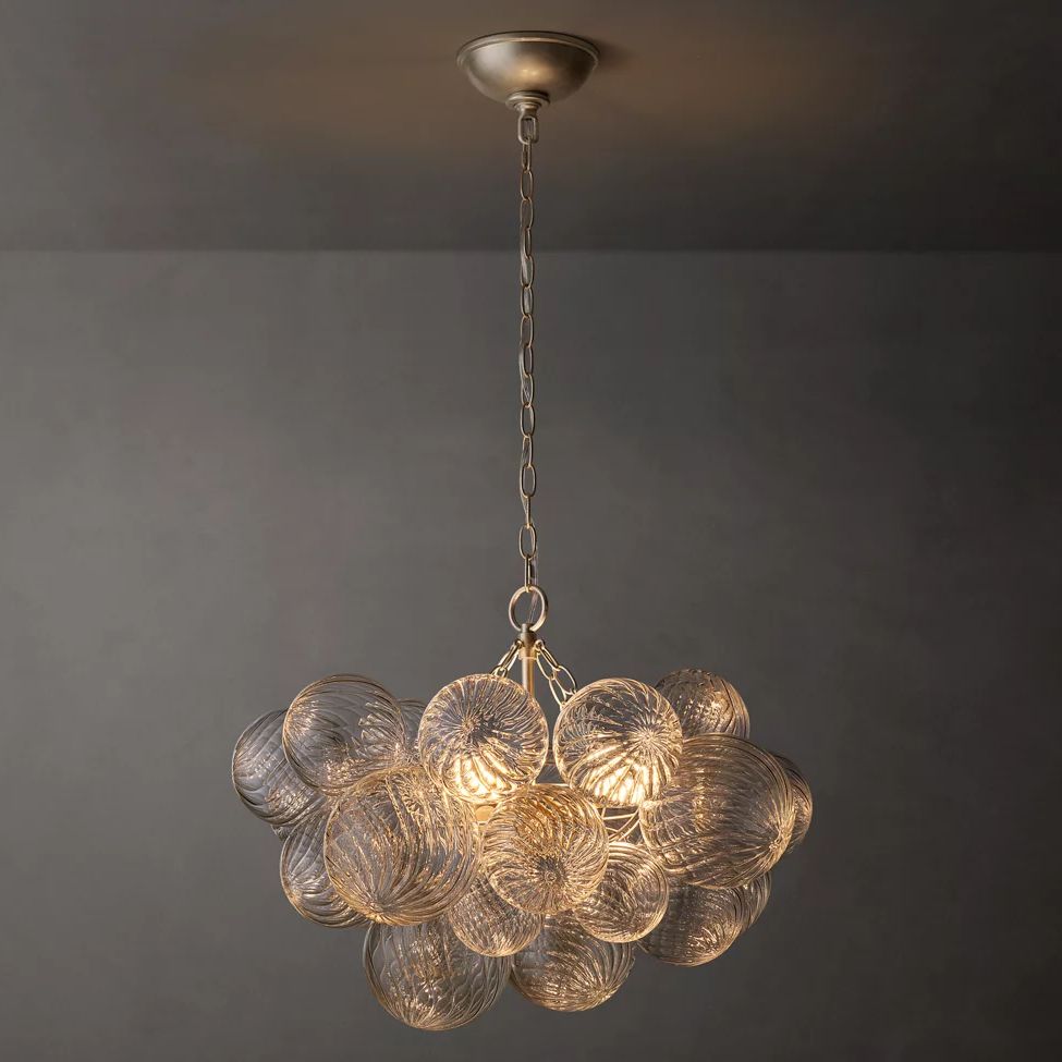 Dorian Swirled Glass Round Chandelier 24"