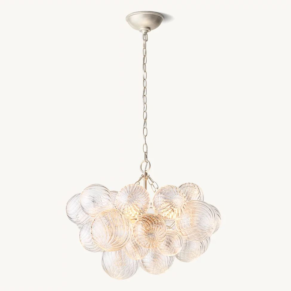 Dorian Swirled Glass Round Chandelier 24"