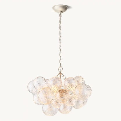 Dorian Swirled Glass Round Chandelier 24"