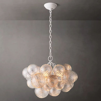 Dorian Swirled Glass Round Chandelier 24"