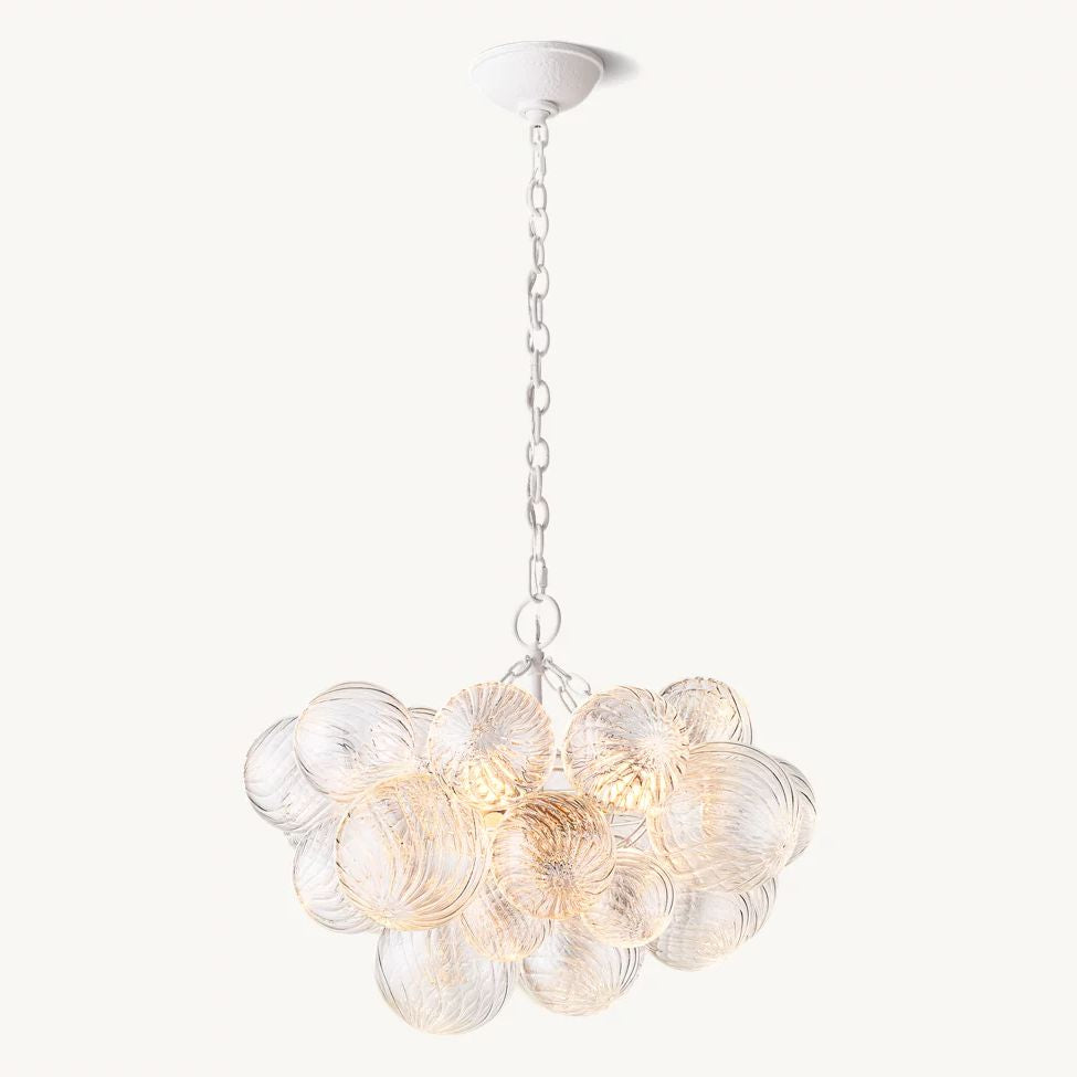 Dorian Swirled Glass Round Chandelier 24"