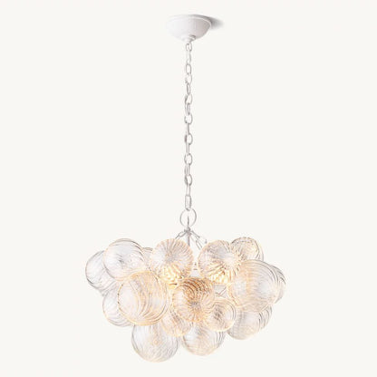 Dorian Swirled Glass Round Chandelier 24"