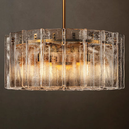 Lattice Module Glass Round Chandelier 37"