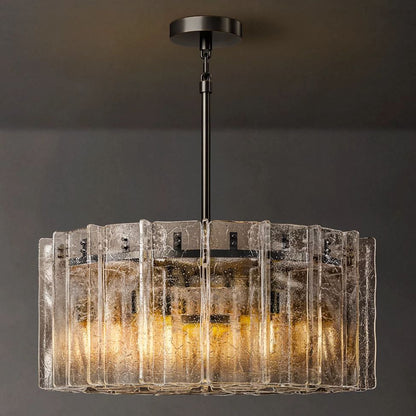 Lattice Module Glass Round Chandelier 37"