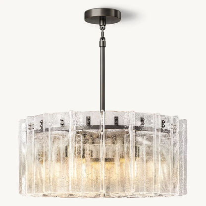 Lattice Module Glass Round Chandelier 37"