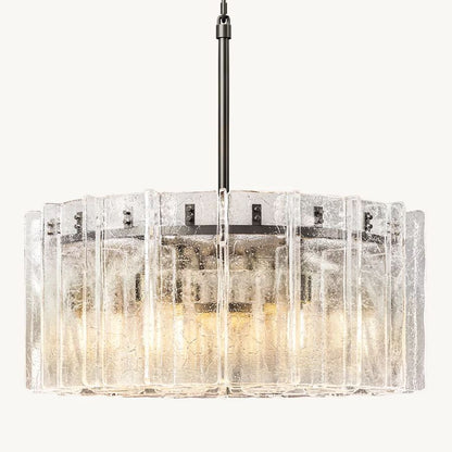 Lattice Module Glass Round Chandelier 37"