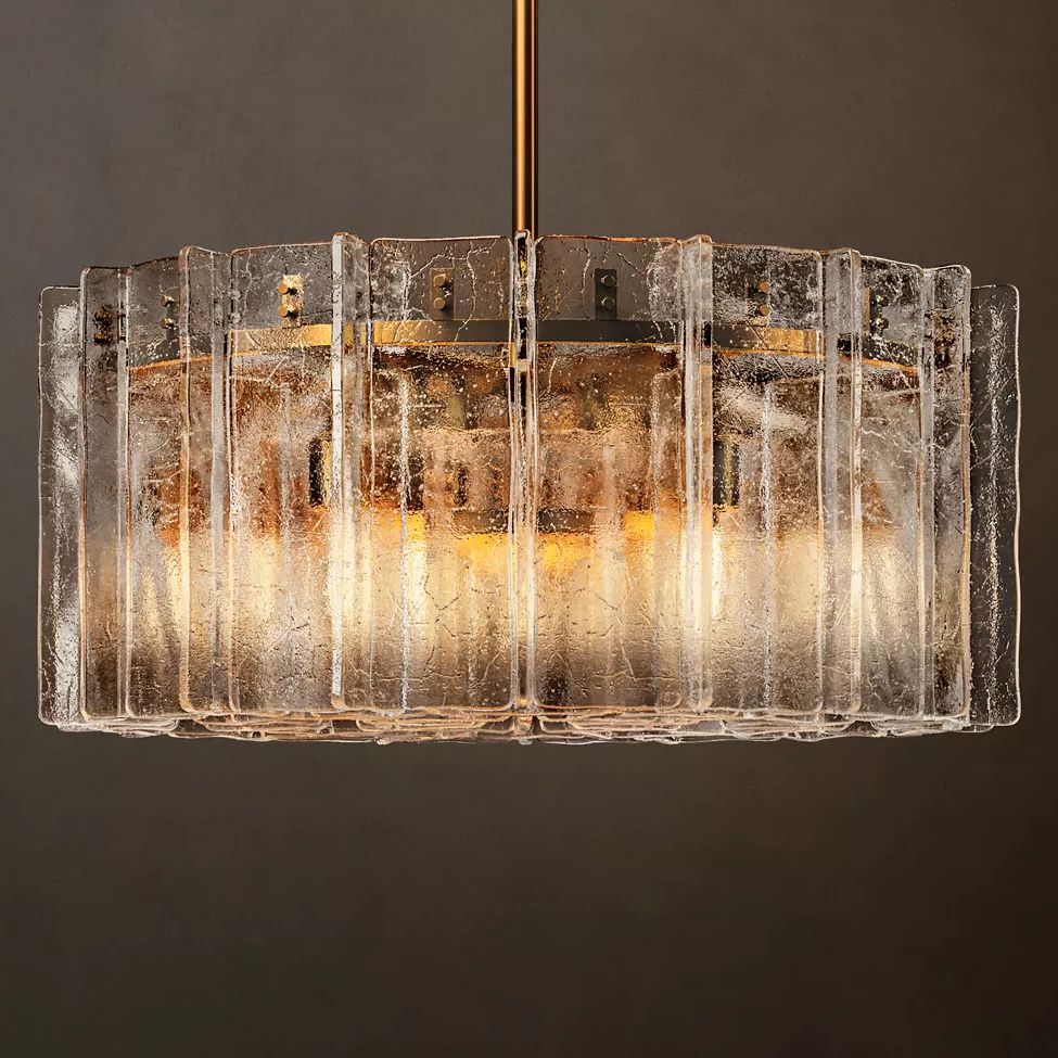 Lattice Module Glass Round Chandelier 48"