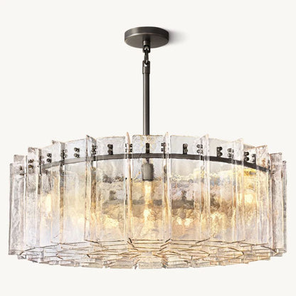 Lattice Module Glass Round Chandelier 60"