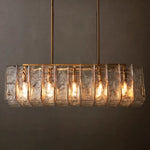 Lattice Module Glass Rectangular Chandelier 49"