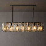 Lattice Module Glass Rectangular Chandelier 49"