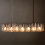 Lattice Module Glass Rectangular Chandelier 67"