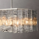 Lattice Module Glass Rectangular Chandelier 67"