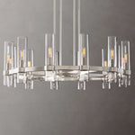Ravelle Clear Glass Round Chandelier 36"