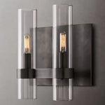 Ravelle Clear Glass Double Wall Sconce