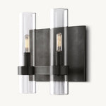 Ravelle Clear Glass Double Wall Sconce