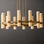 Ravelle Milk Glass Round Chandelier 36"