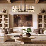 Ravelle Milk Glass Round Chandelier 60"