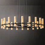 Ravelle Milk Glass Round Chandelier 60"