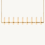Ravelle Milk Glass Linear Chandelier 73"