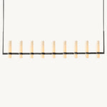 Ravelle Milk Glass Linear Chandelier 73"