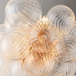 Dorian Swirled Glass Ring Chandelier 63"