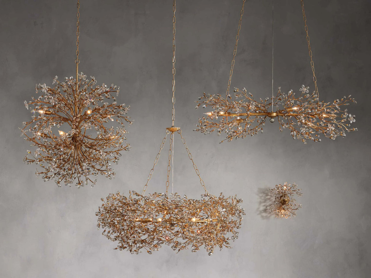 Fiore Sculpted Petals Round Chandelier