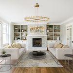 Arcachon Hexagon Crystal Two-Tier Round Chandelier 60"