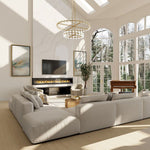 Arcachon Gear Crystal Two-Tier Round Chandelier 60"