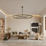 Arcachon Gear Crystal Round Chandelier 60"