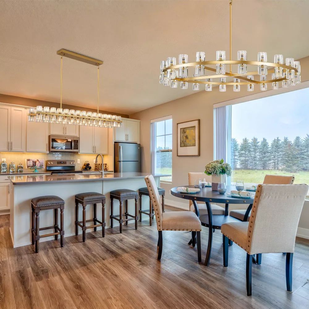 Arcachon Hexagon Crystal Round Chandelier 48"