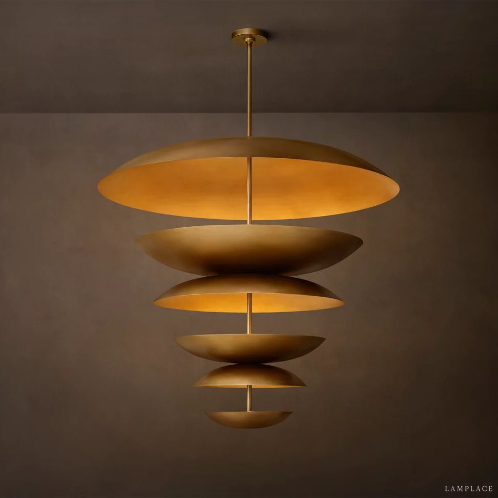 Cosmic Interstellar Glow Three-Tier Round Chandelier