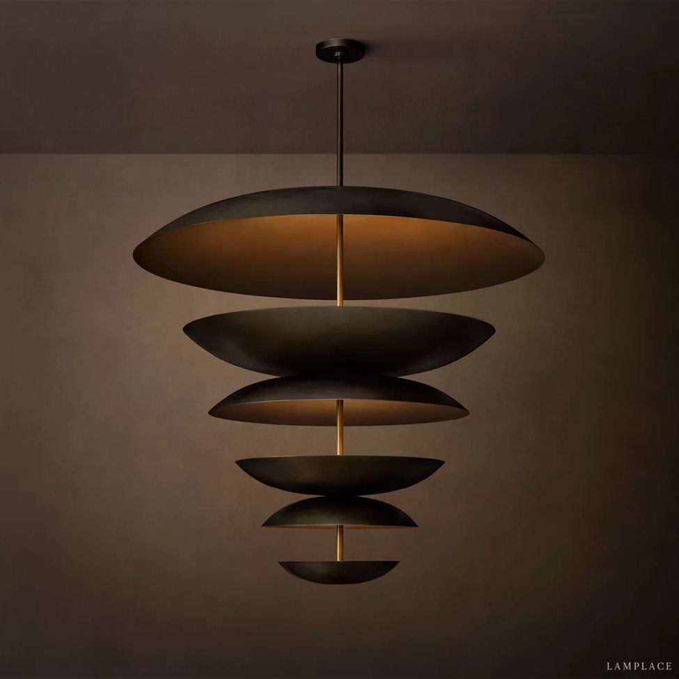 Cosmic Interstellar Glow Three-Tier Round Chandelier