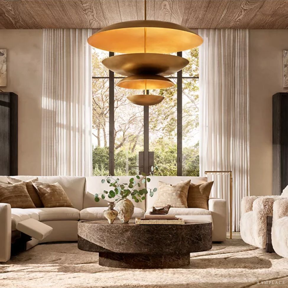 Cosmic Interstellar Glow Two-Tier Round Chandelier