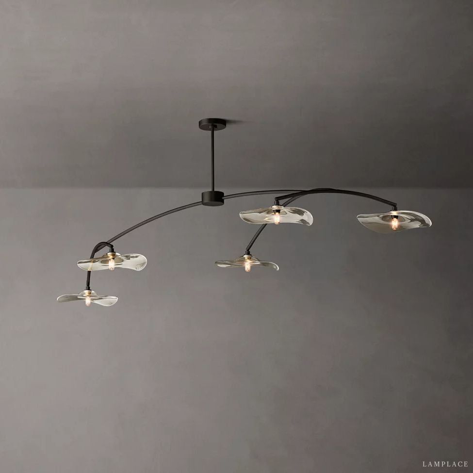 Lily Organic Form Linear Chandelier 60"