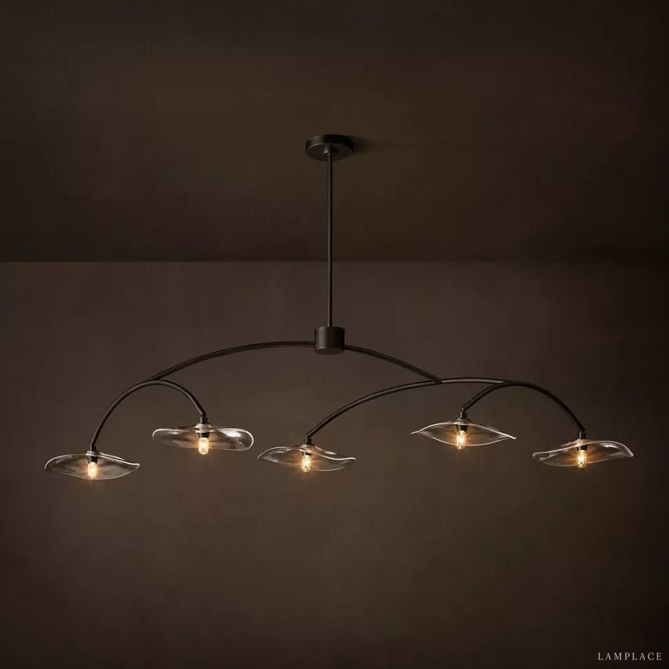 Lily Organic Form Linear Chandelier 60"