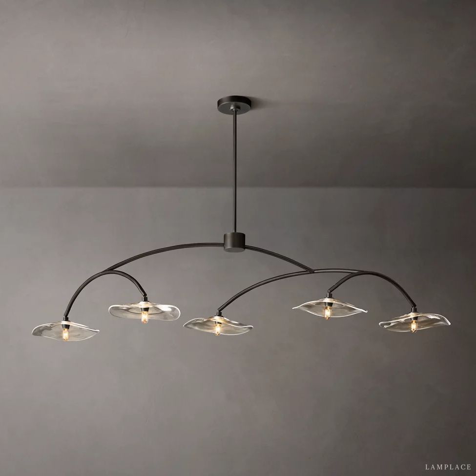 Lily Organic Form Linear Chandelier 60"