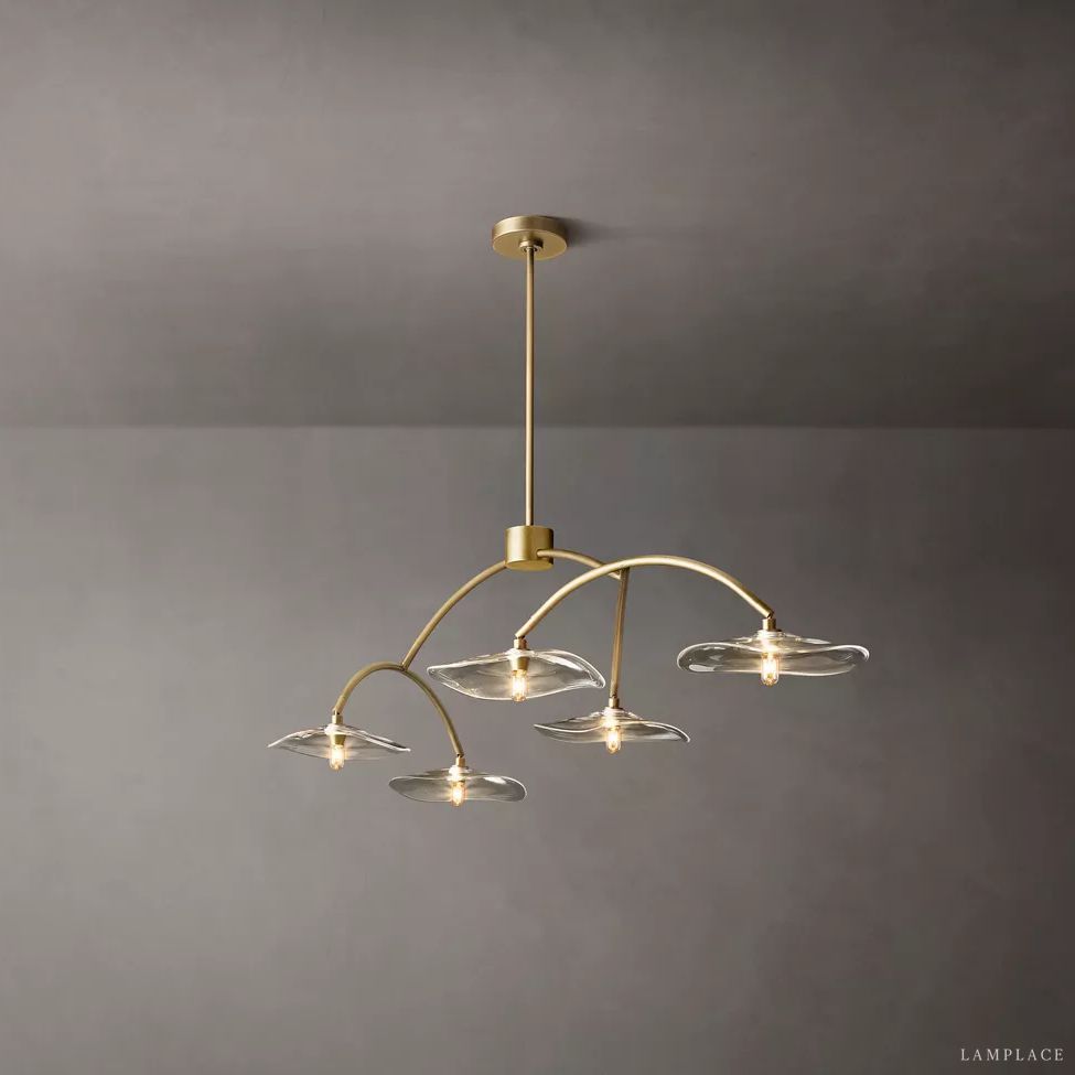 Lily Organic Form Linear Chandelier 60"