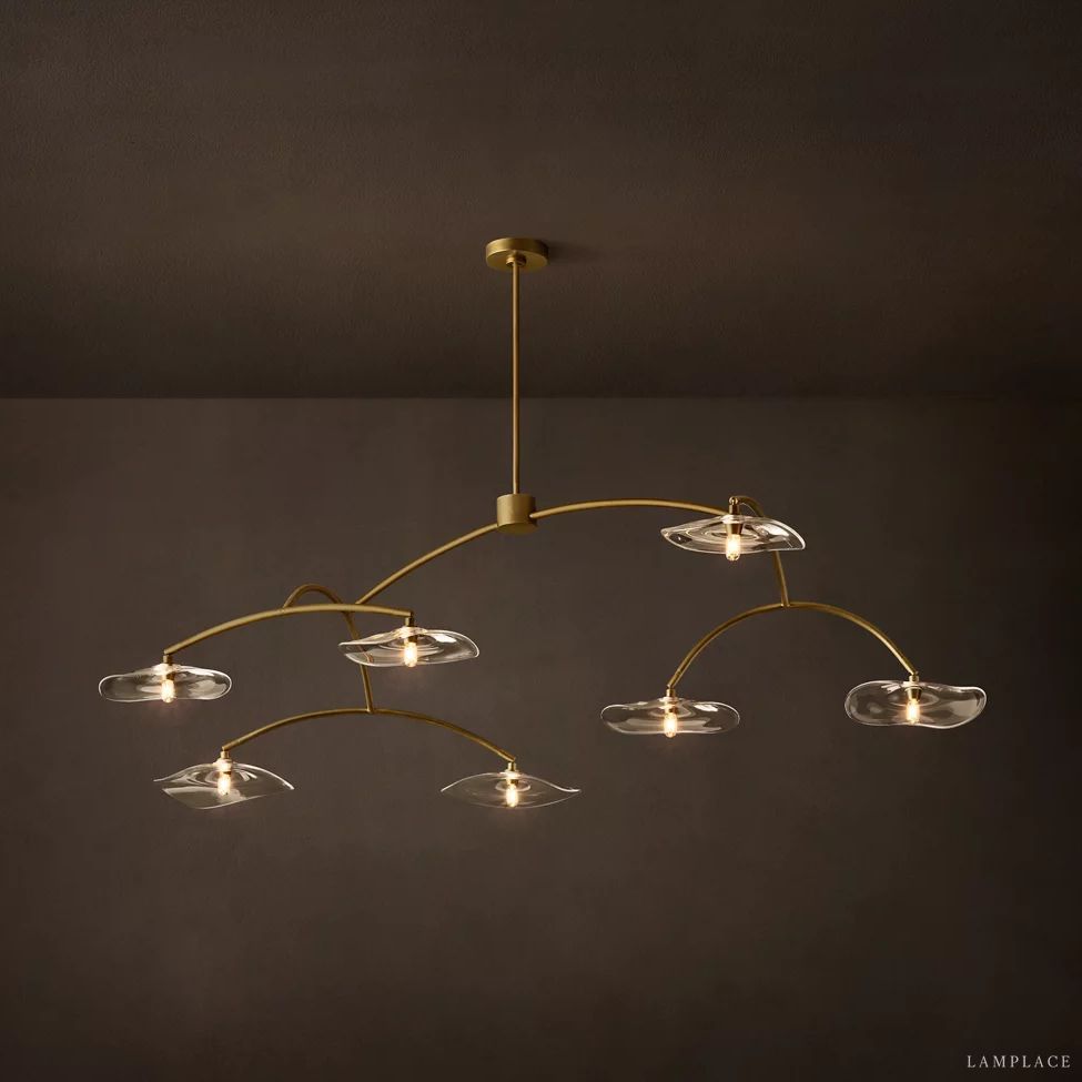 Lily Organic Form Round Chandelier 72"