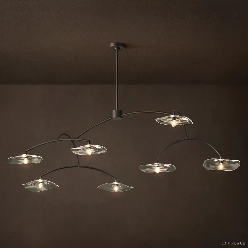 Lily Organic Form Round Chandelier 72"