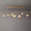 Bubble Ripple Sphere Linear Chandelier 78"