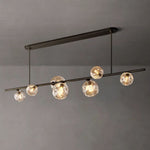 Bubble Ripple Sphere Linear Chandelier 78"