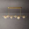 Bubble Ripple Sphere Linear Chandelier 60"