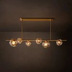 Bubble Ripple Sphere Linear Chandelier 60"